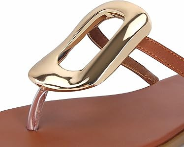 Flip-Flops for Women Thong Sandals Flat Black Slip on Slides Leather Beach Comfort Open Square To... | Amazon (US)