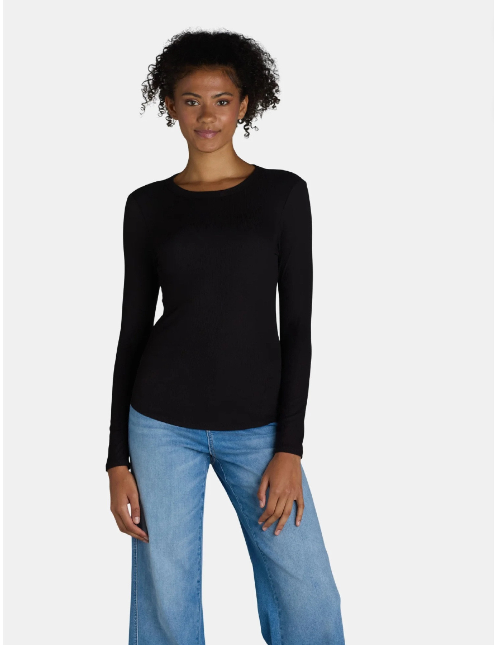 Ribbed long sleeve tee
