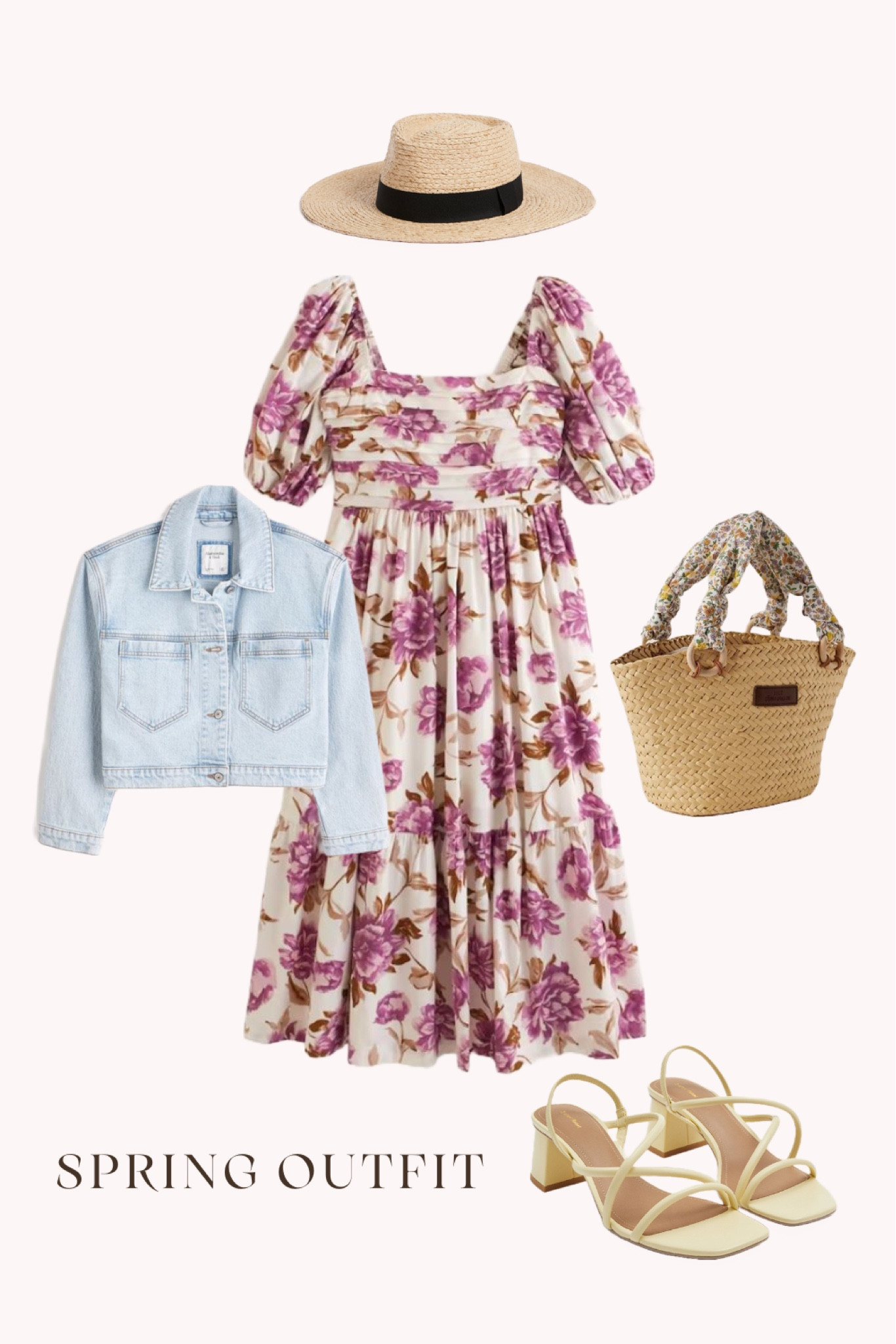 Summer outfit 2023
Vestido de mangas abullonadas, tacones, chaqueta denim, bolso veraniego, sombrero, vestido de verano, heels, dress, special occasion 

#LTKeurope #LTKstyletip #LTKwedding