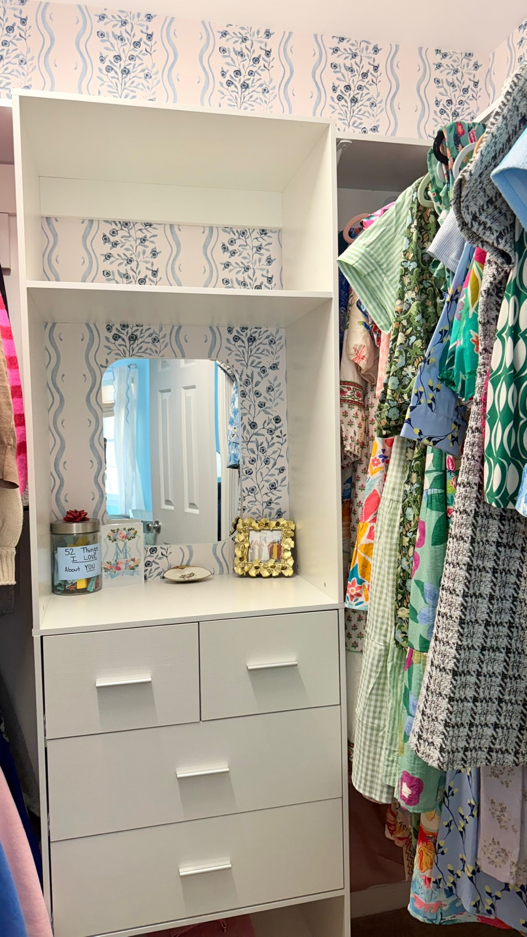 Closet Renovation Part 3 - Adding Peel and Stick Wallpaper! Wallpaper is from Loomwell, linking Amazon closet fixture! 

#LTKHome