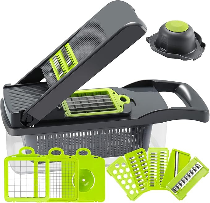 Vegetable Chopper, Cambom Onion Chopper Mandoline Slicer Dicer with Colander Basket And Container... | Amazon (US)