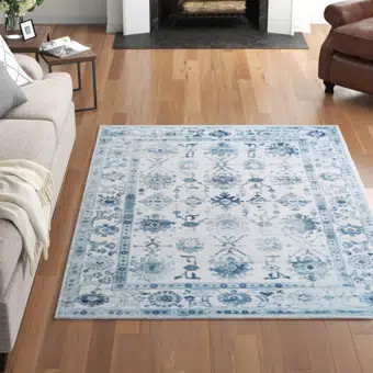 Wesham Power-Loomed Navy/Blue Area Rug | Wayfair North America