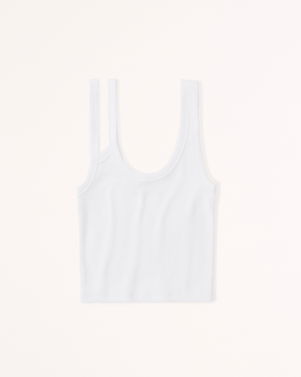 Ribbed Essential Cutout Tank | Abercrombie & Fitch (US)
