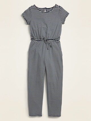 Striped Jersey Jumpsuit for Girls | Old Navy (US)