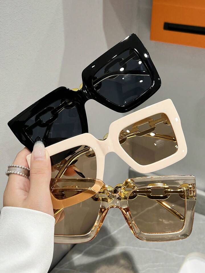 3pcs Plastic Frame Fashionable Sunglasses For Summer Beach | SHEIN