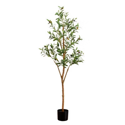 Nearly Natural 5-ft Artificial Olive Tree with Natural Trunk | Target