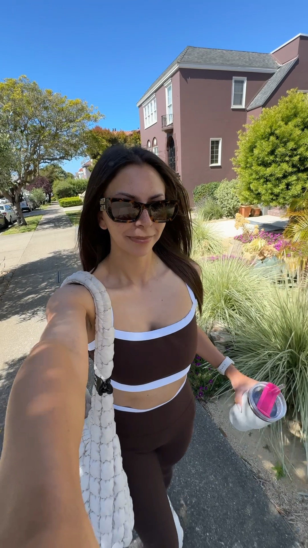 @abercrombie active set

@abercrombie bra top- medium
@abercrombie leggings- small short
@Target puffer tote bag
Miu Miu sunglasses
New balance 9060 sneakers
@Revolve grip socks

Petite, active wear, workout outfit, barre outfit, Pilates outfit, athleisure, fitness

#LTKfitnessgoals #LTKPetite #LTKActive