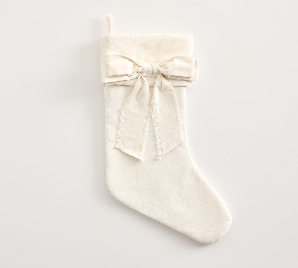 Classic Velvet Bow Stockings | Pottery Barn (US)