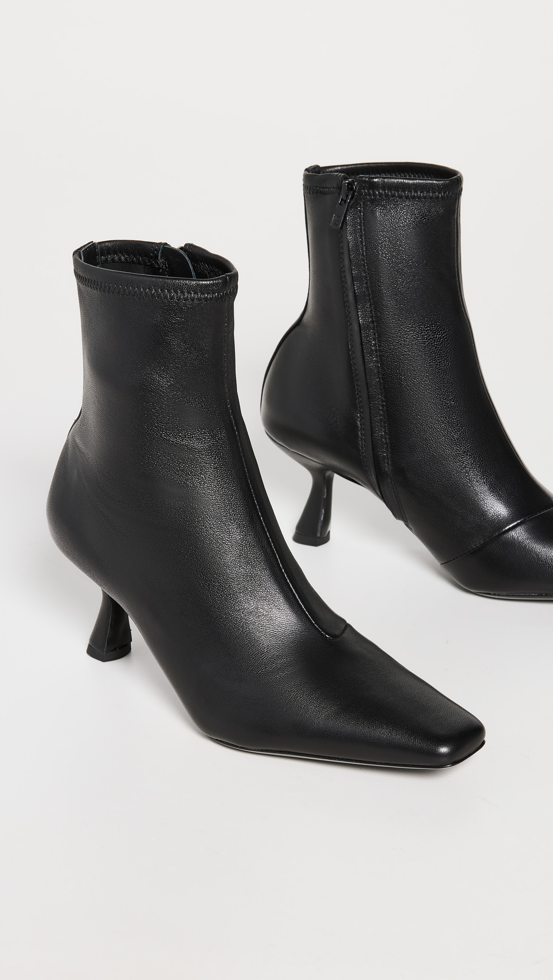 Loeffler Randall Thandy Curved Heel Ankle Boots Black 9 | Shopbop