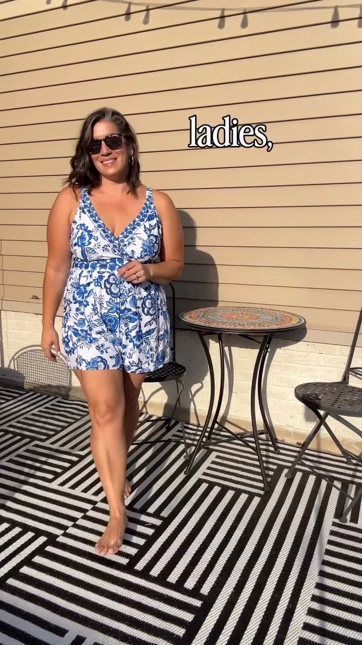 💙✨ Stop the scroll! This swim romper is not only beautiful but so comfortable. It has pockets, adjustable straps and fits TTS. 

Creator @nicholebabinec 
Sizing and Fit: 
Height: 5’3.5”
38/40C bust 
37” waist 
47” hips 
Wearing a 14/16 

Brand: @bloomchic 

#bloomchic #swimwearfashion #midsize 
Swim romper 

#LTKActive #LTKTravel #LTKSwim
