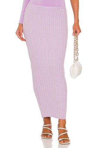 SNDYS Lounge Baha Ribbed Skirt in Lilac from Revolve.com | Revolve Clothing (Global)