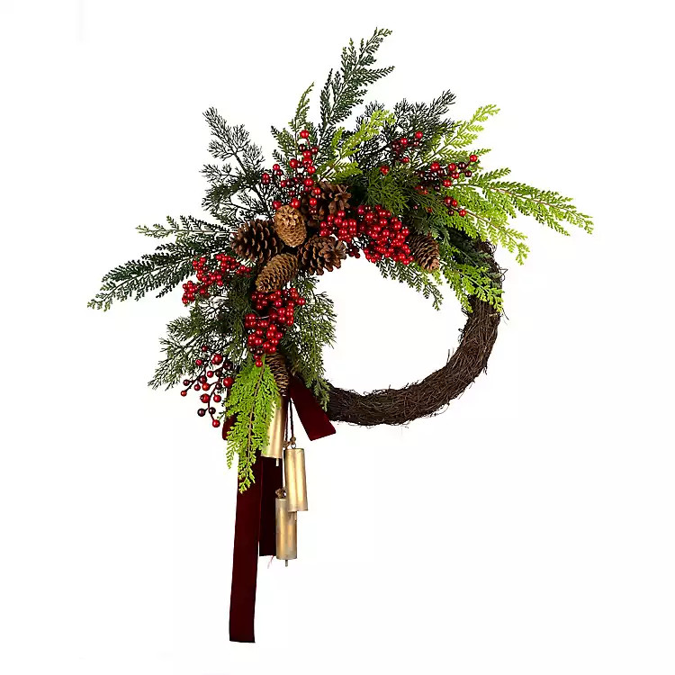 New! Christmas Chimes Half Wreath | Kirklands