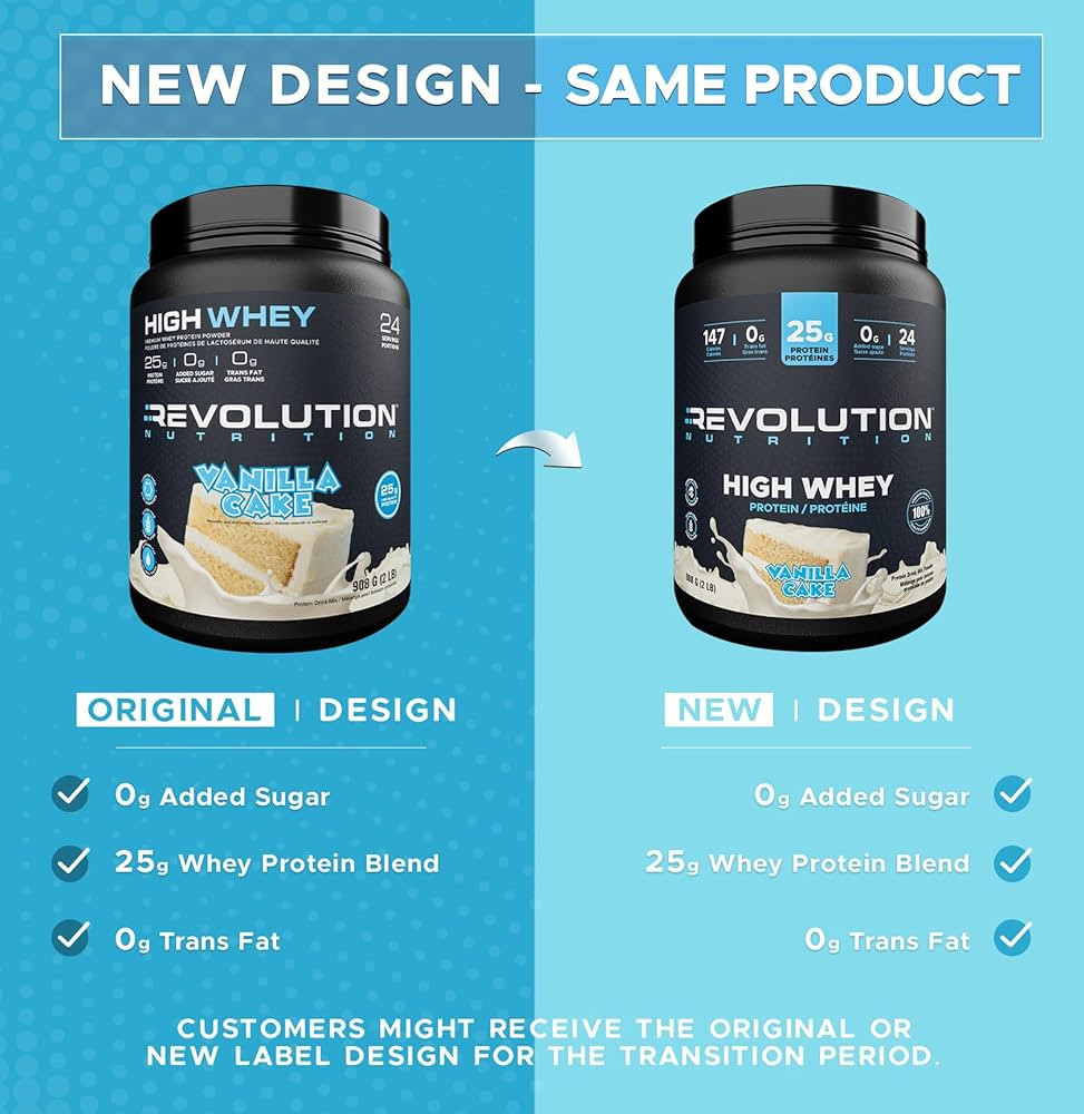 Revolution Nutrition, High Whey, Protein Powder, Whey Isolate, Superior Formula, Gluten Free, Lea... | Amazon (CA)