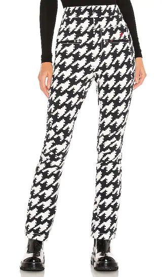 Aurora High Waist Flare Pant in Black & Snow White Houndstooth | Revolve Clothing (Global)