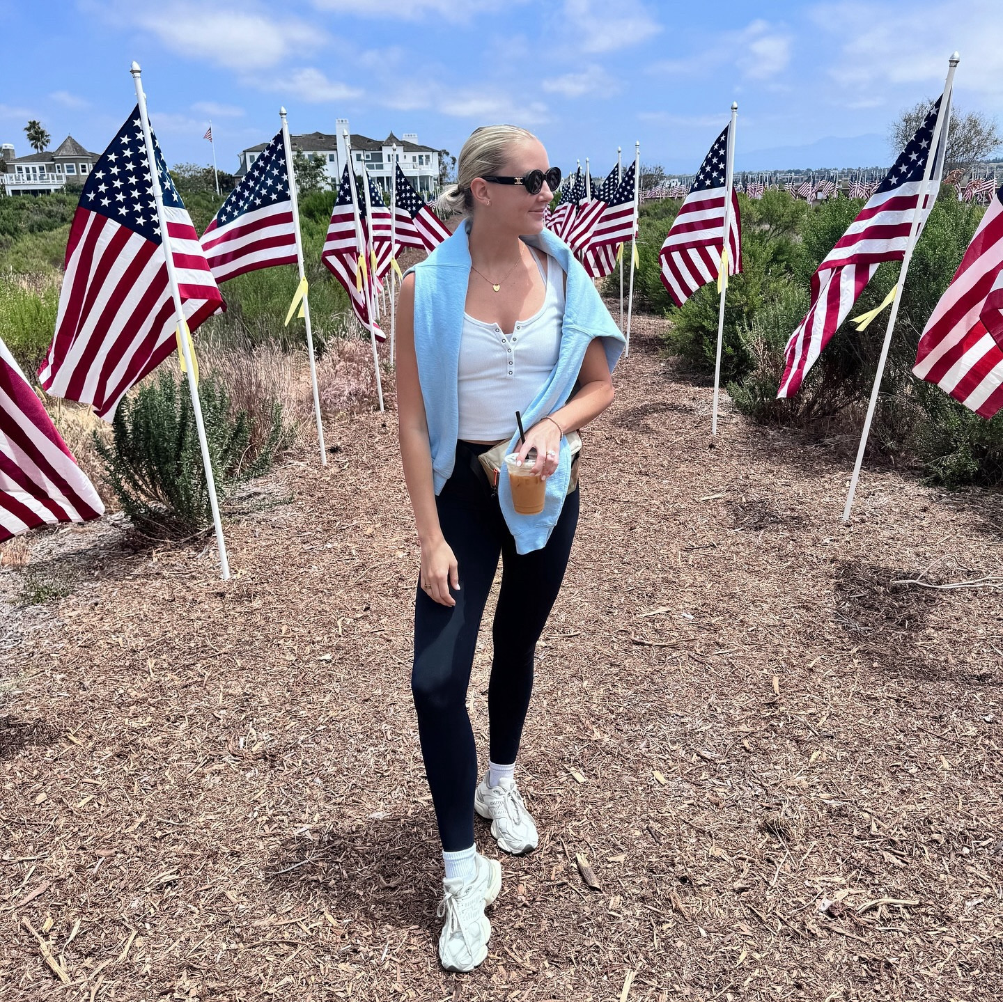summer inspo 🍉🦀🐚 activewear look for my morning walk — new balance sneakers, white socks, leggings, henley tank

#LTKFindsUnder50 #LTKFindsUnder100 #LTKActive