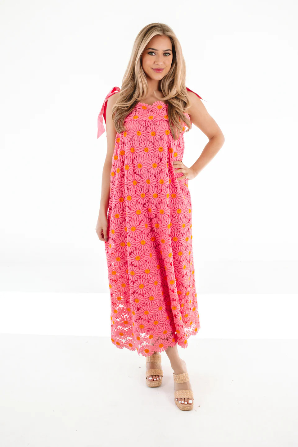 Pre-Order The Lele Tie Strap Midi Dress | J.Marie