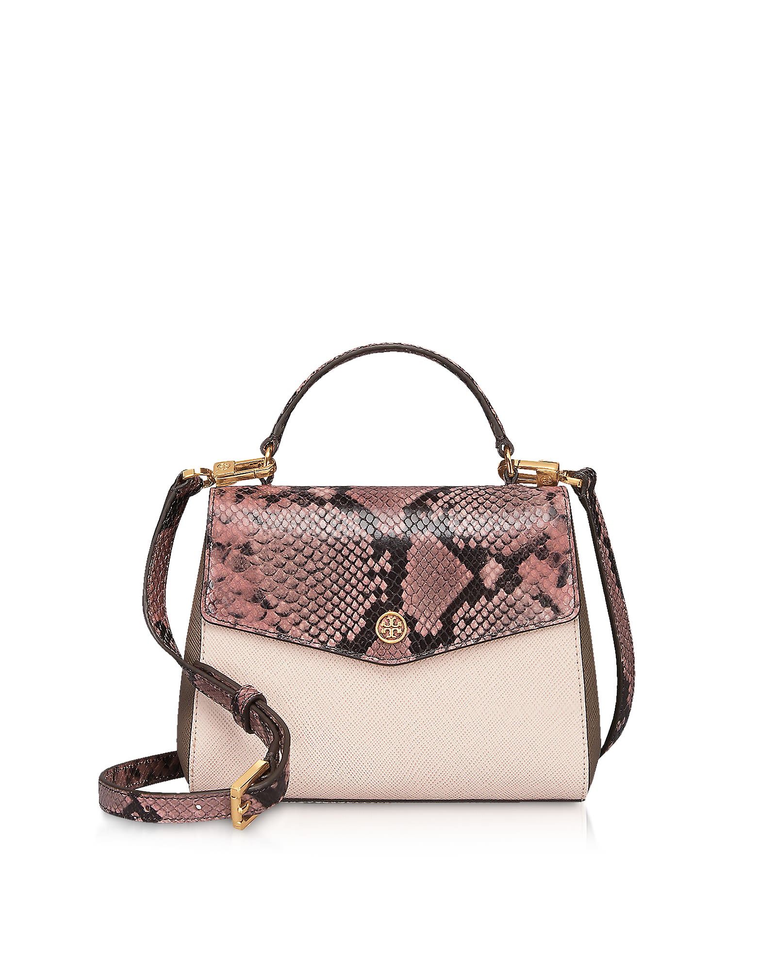 Tory Burch Animal Printed Leather Robinson Small Top-handle Satchel Bag | Italist.com US