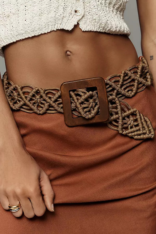Woven Beaded Belt | Anthropologie (US)