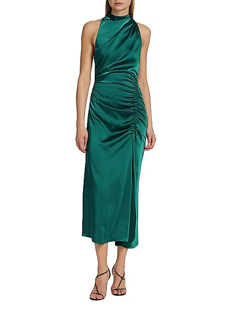 A.L.C. Inez Satin Halter Dress | Saks Fifth Avenue