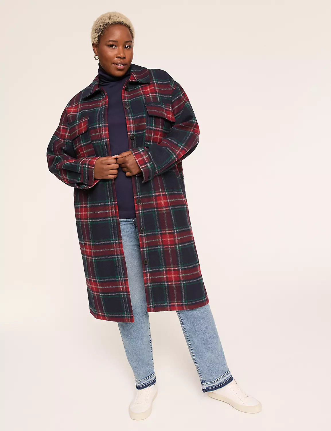 Plaid Long Shacket | Lane Bryant (US)