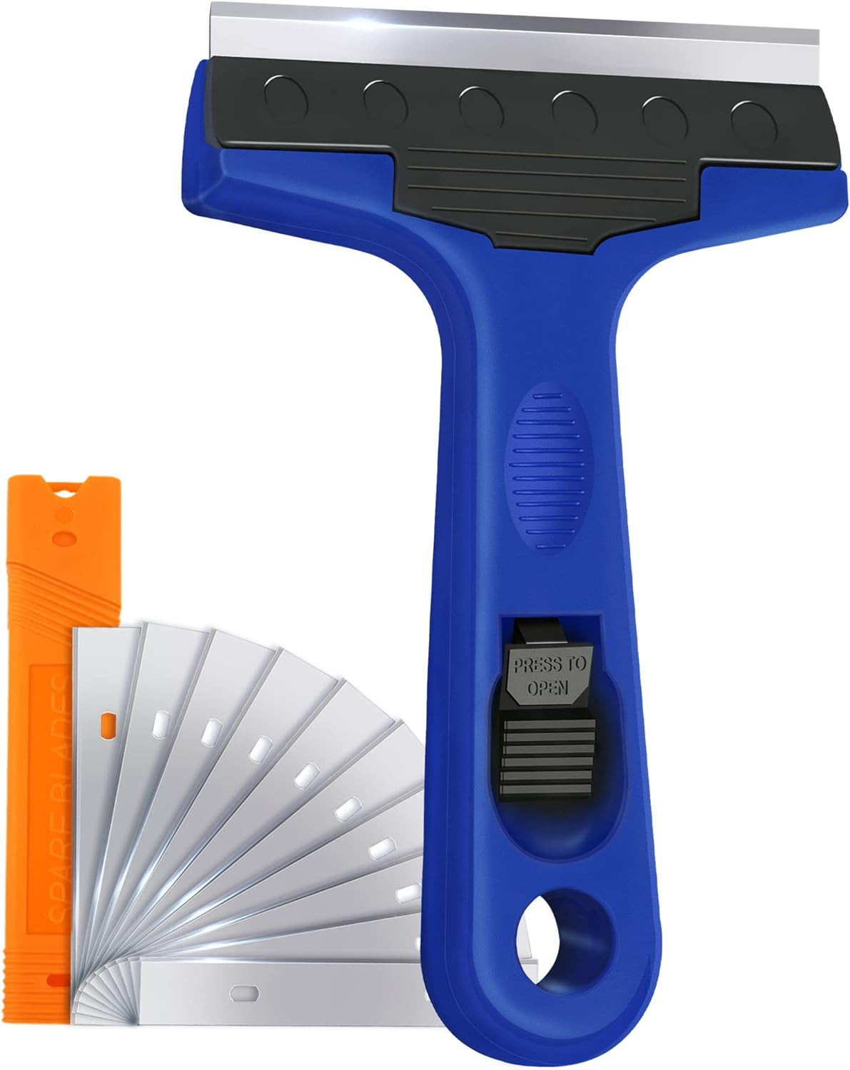 Razor Blade Scraper, 4" Scraper Tool with 10 Extra Replacement Metal Blades, Razor Scraper Remove... | Amazon (US)