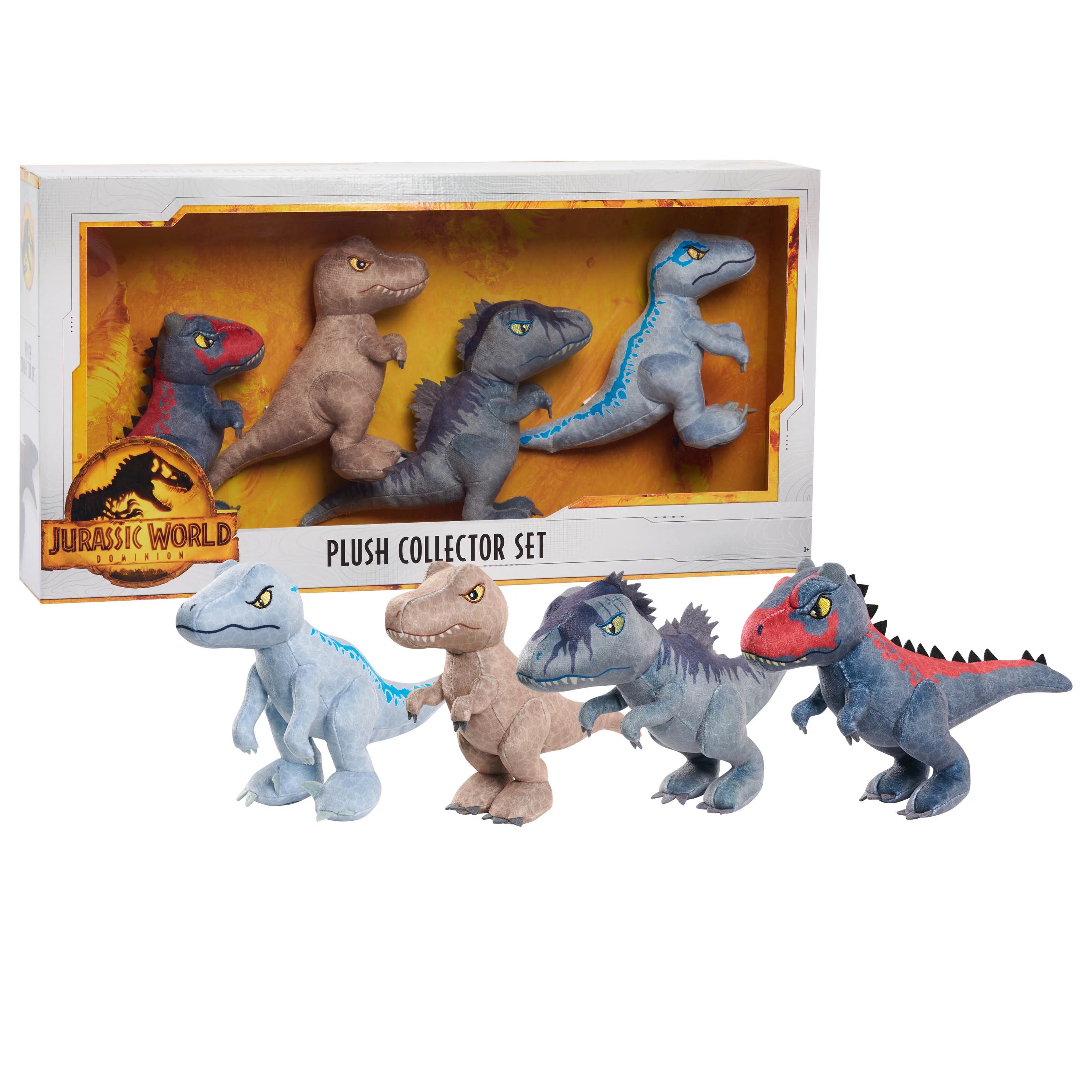 Jurassic World Plush Collector Set, Kids Toys for Ages 3 up - Walmart.com | Walmart (US)