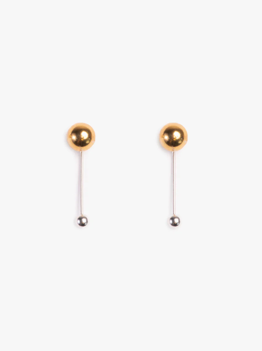 Two-Tone Sphere Drop Earrings | ABLE Clothing