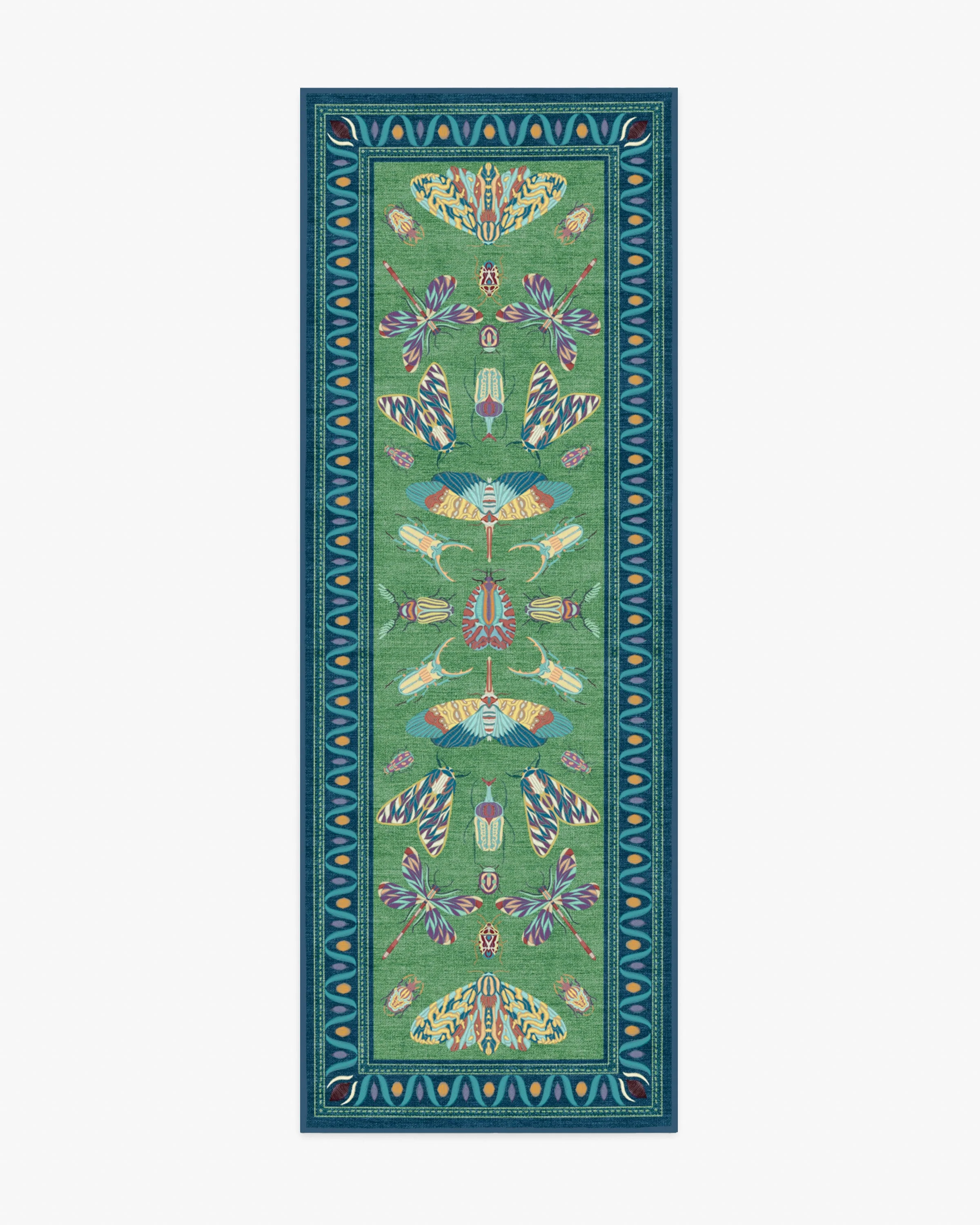 Flutterby Green & Sapphire Rug by Iris Apfel | Ruggable US | Ruggable