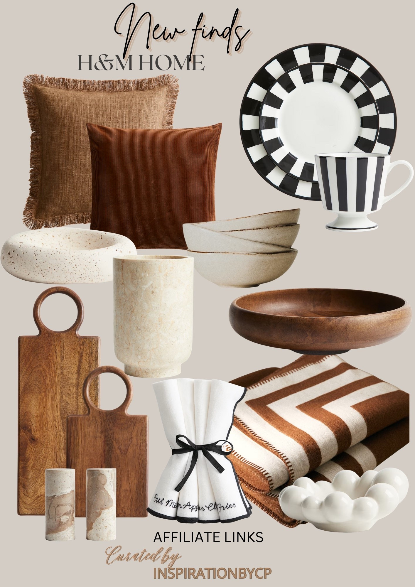 H&M HOME NEW ARRIVALS
#falldecor #h&m #brown #woodenbowl #marble #velvetpillow #marblebowl #homedecor #dinnerware #blanket

#LTKHome #LTKU #LTKFindsUnder50