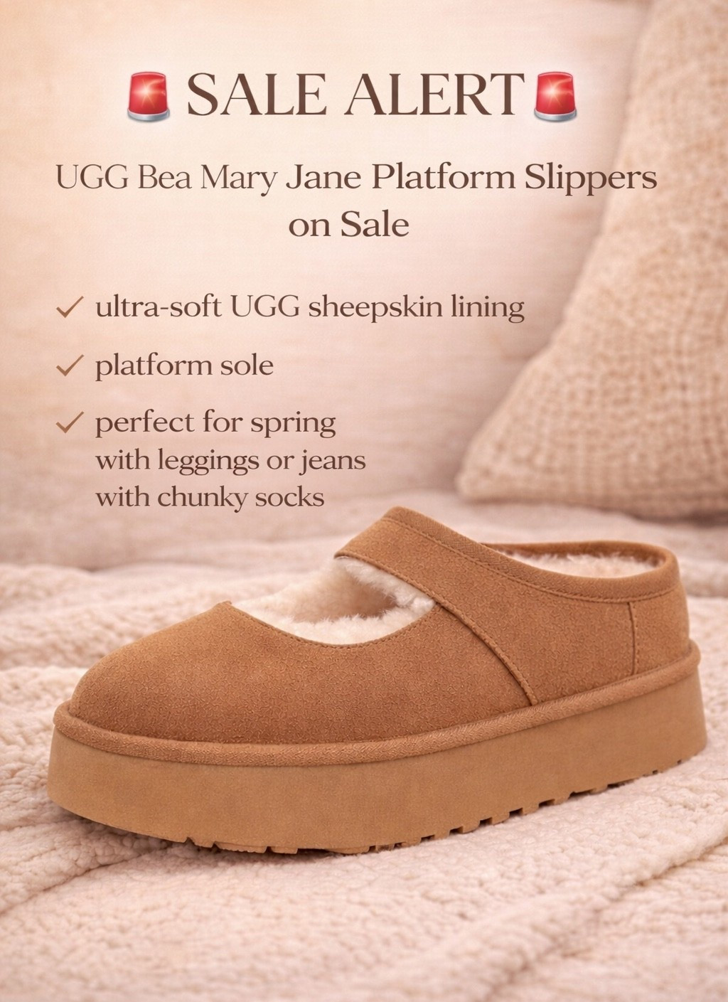 The viral UGG Bea Mary Jane platform slippers are on sale right now!!

These are the perfect mix of cozy slipper + trendy Mary Jane and they’re insanely comfortable.

Linking them before they sell out.

#LTKsalealert #LTKshoecrush #UGG #cozystyle #myfaves

#LTKSpringSale #LTKBeauty #LTKSeasonal