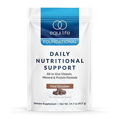 Equilife Daily Nutritional Support, All-in-One Multivitamin Meal Replacement, Pure Chocolate Flavor, 15G Plant Protein, Supports Overall Wellness Including Energy, Digestion, & Skin, 14 Servings | Amazon (US)