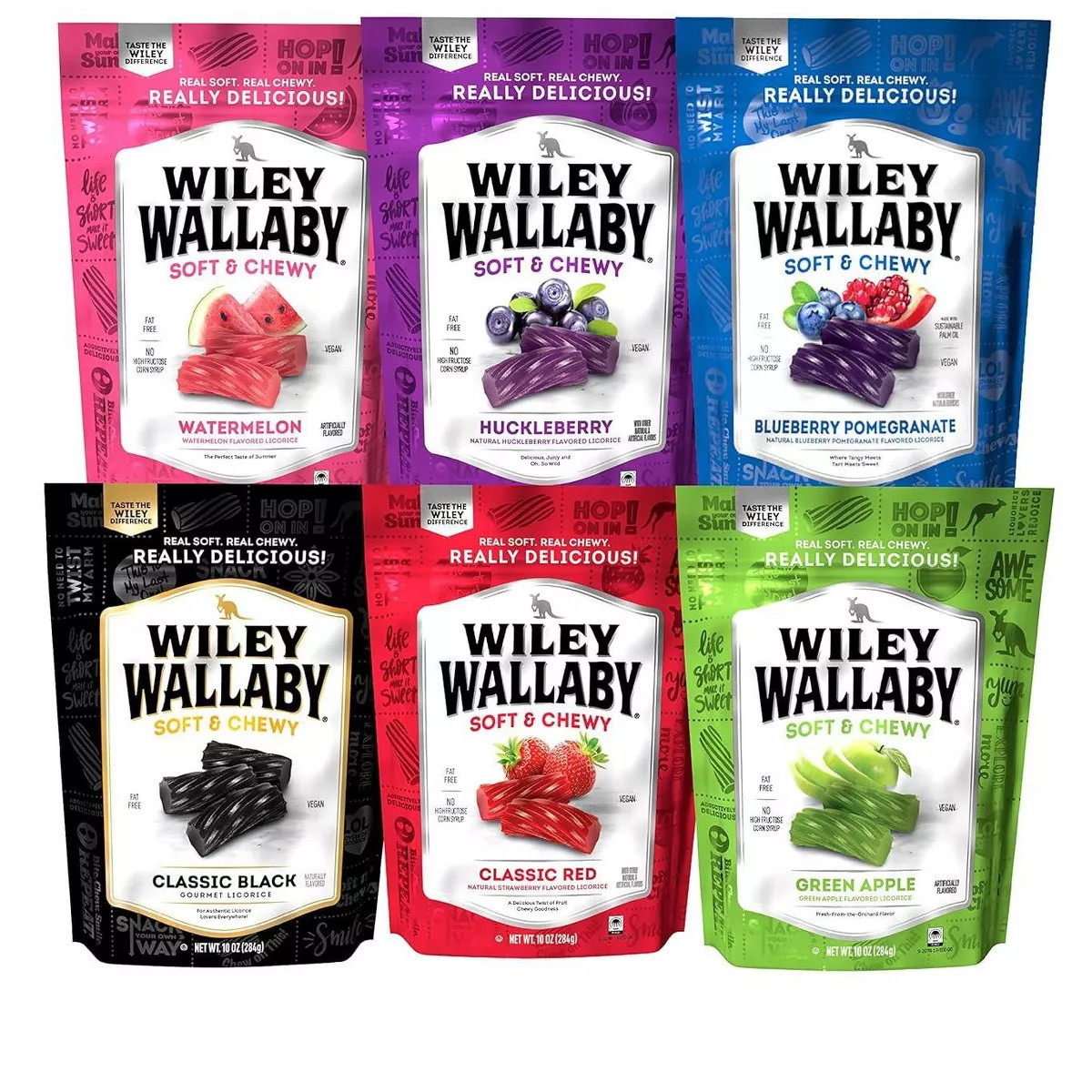 Wiley Wallaby 6 Pack Assorted Licorice 10oz Gourmet Classic Australian Style Soft & Chewy Variety... | Target