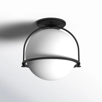 McCormick Hand Blown Glass Semi Flush Mount | Wayfair North America