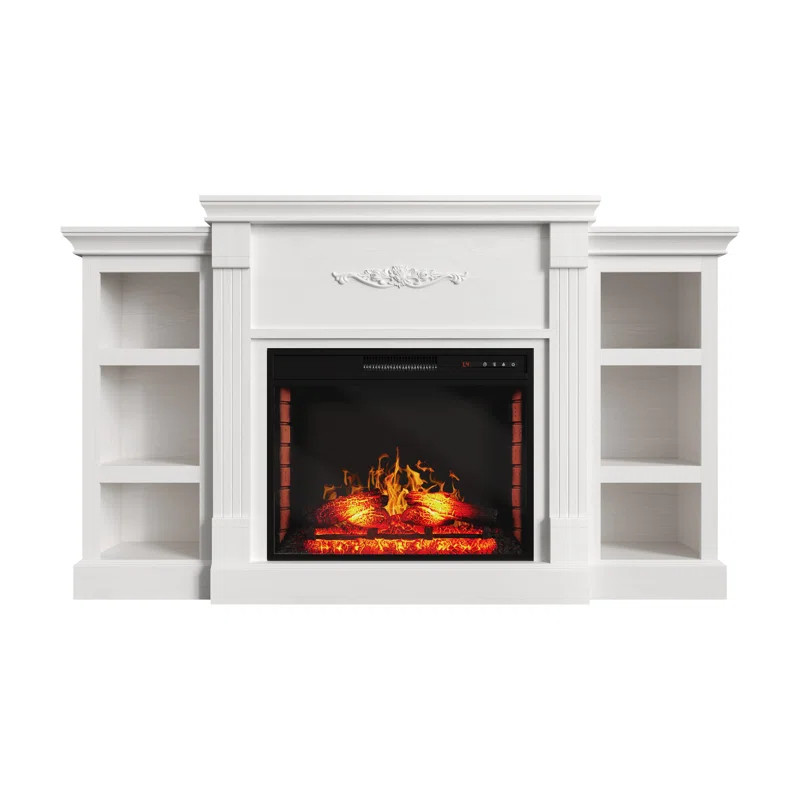70" TV Stand For Tvs Up To 80'' With 28" Electric Fireplace Included | Wayfair North America