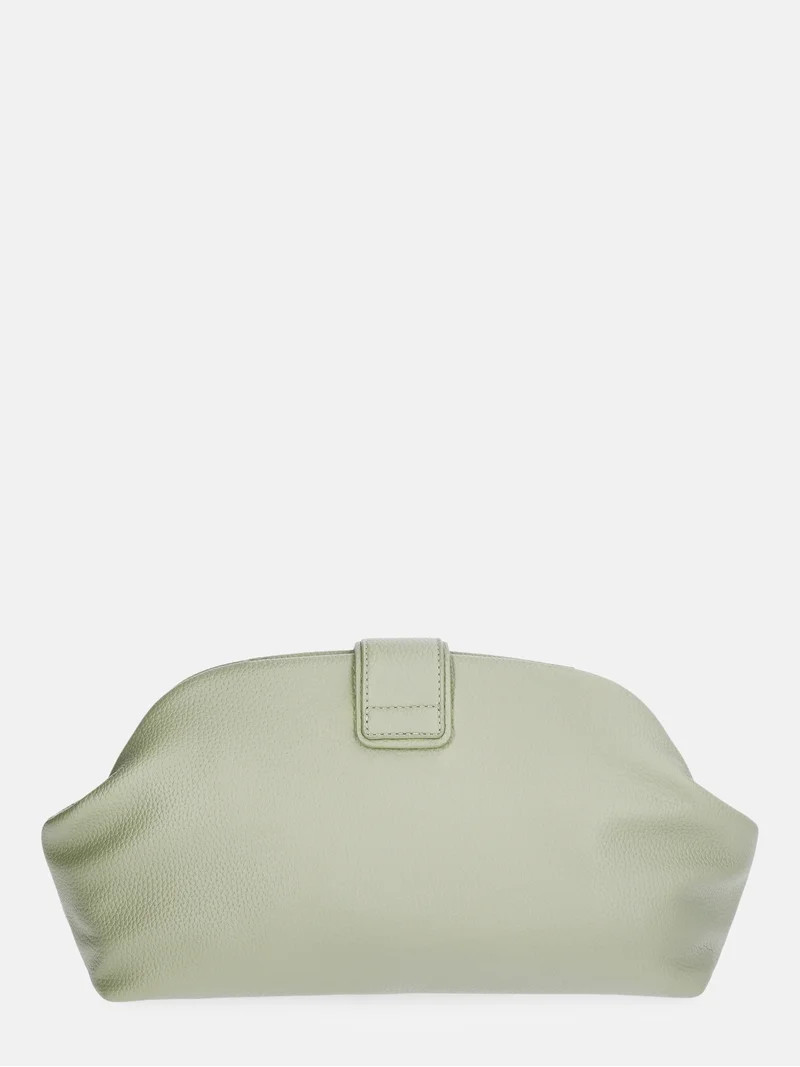 Free Assembly Women's Faux Leather Clutch Handbag, Sage Green | Walmart (US)