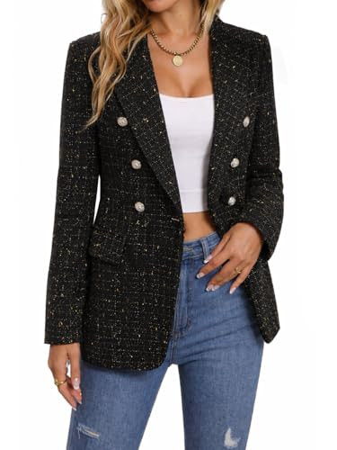 Velvet Blazer Jackets for Women Black Womens Velvet Cardigan Suit Velour Duster Blazer Jacket Coat Coats Black-1 M | Amazon (US)