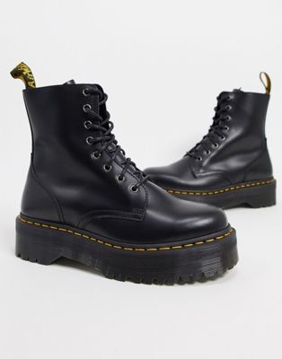 Dr Martens jadon 8-eye platform boots in black | ASOS | ASOS (Global)