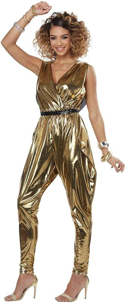 California Costumes Women's 70’S Glitz N Glamour - Adult Costume Adult Costume, Gold, Small | Amazon (US)
