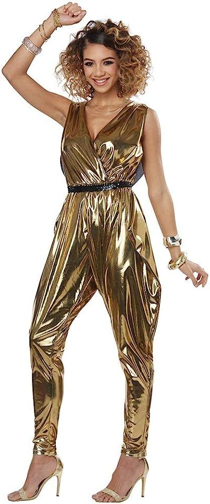 California Costumes Women's 70’S Glitz N Glamour - Adult Costume Adult Costume, Gold, Small | Amazon (US)