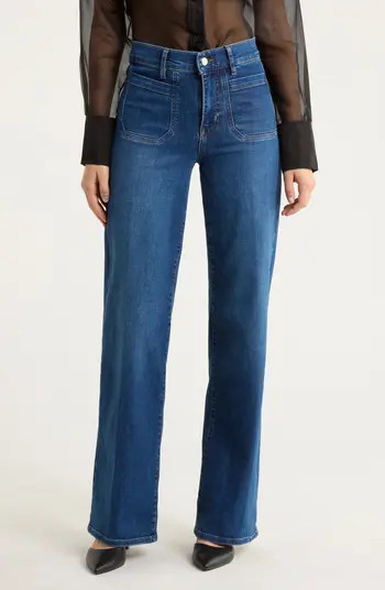 Le Slim Palazzo Long Modernist Pocket Wide Leg Jeans | Nordstrom