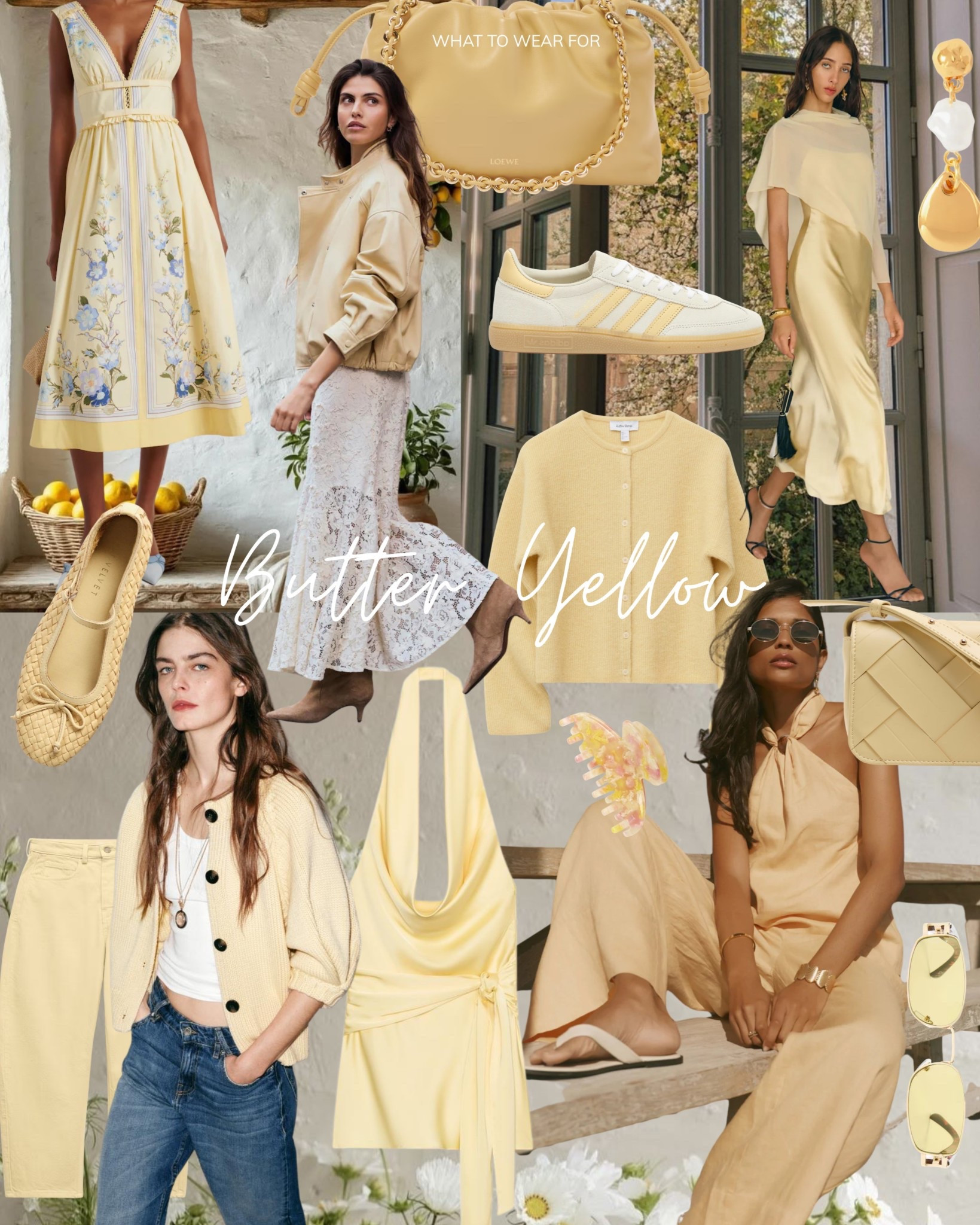 Trending: butter yellow 

Spring summer fashion, evening dress, yellow cardigan, adidas spezials, jeans, summer dress, crossbody bag 

#LTKsummer #LTKspring #LTKuk