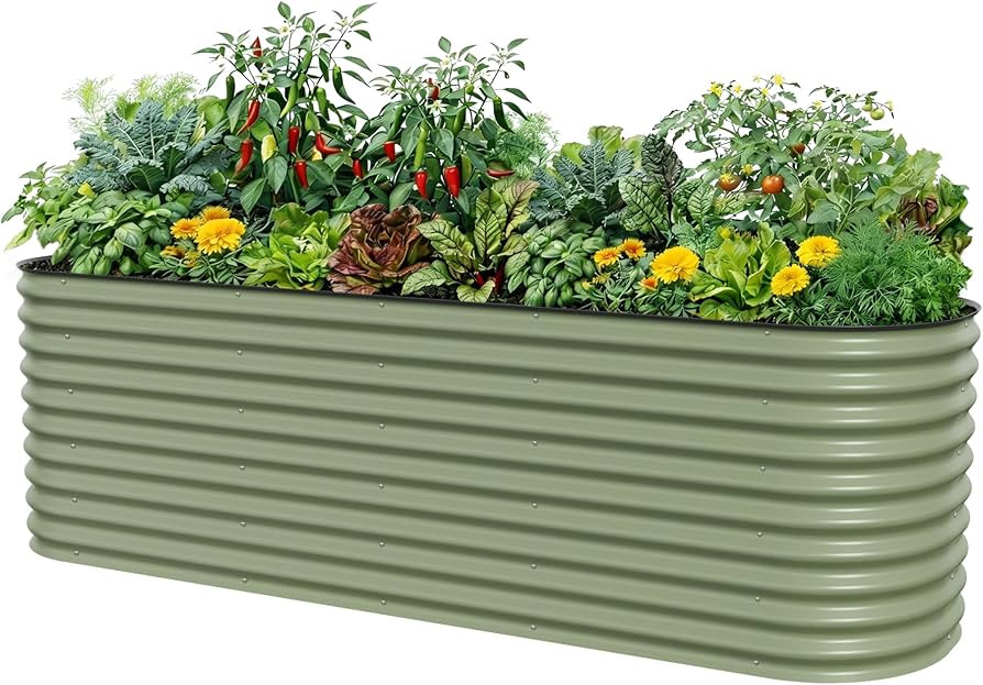 32" Extra Tall Raised Garden Bed Kits, 4 x 8 x 2.7ft Raised Planter Box Outdoor, 2.5 x 9.5 x 2.7f... | Amazon (US)