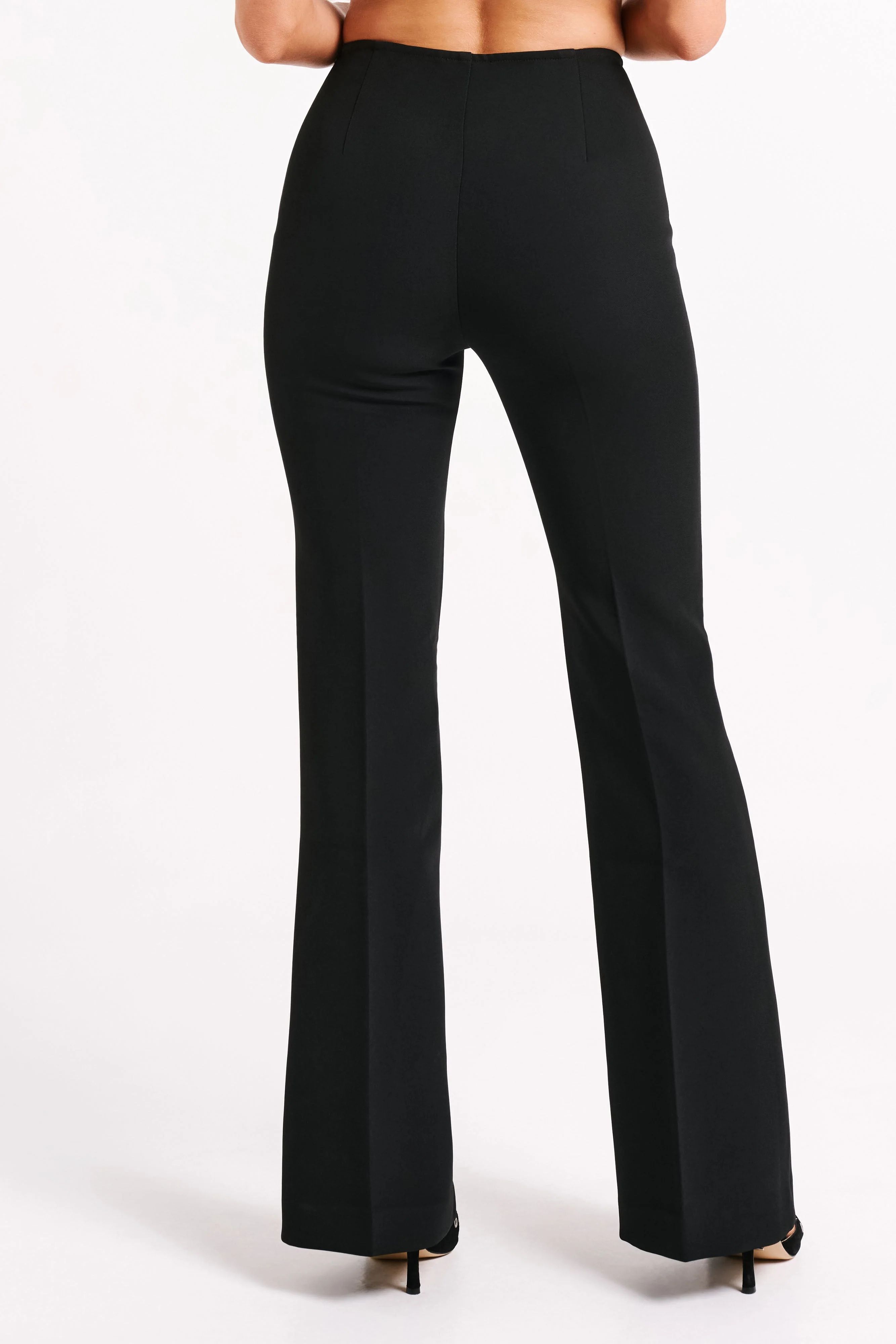 Loretta Fit & Flare Tailored Pant - Black | MESHKI US