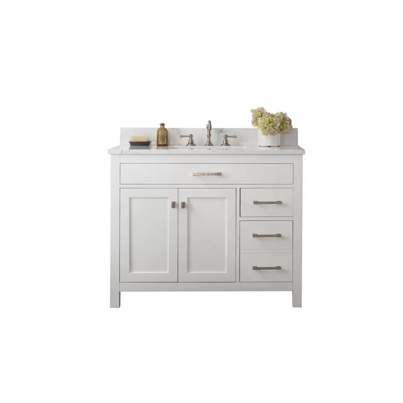 Birch Lane™ Mazekine 42'' Single Bathroom Vanity with Engineered Stone Top & Reviews | Wayfair | Wayfair North America