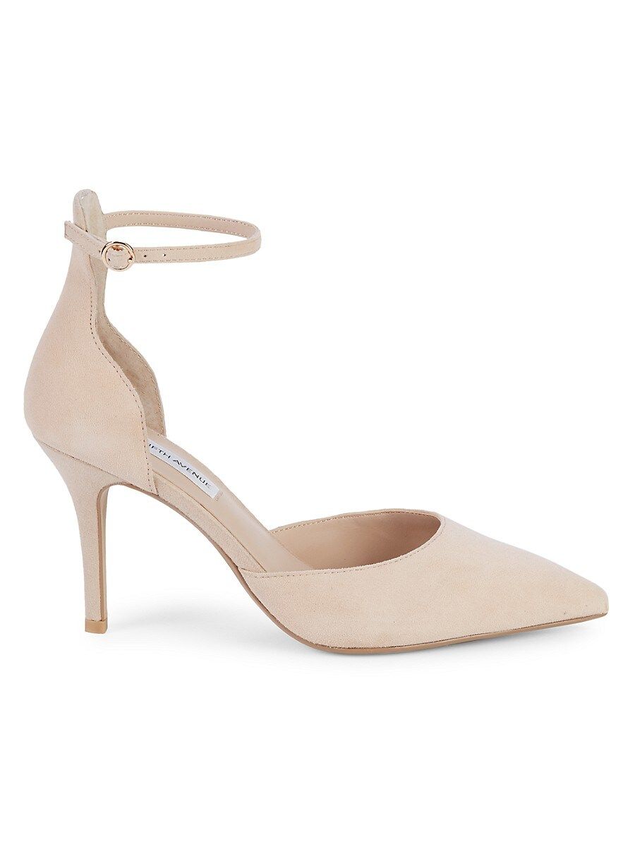 Saks Fifth Avenue Women's Kristine Ankle-Strap Suede Pumps - Nude - Size 10 | Saks Fifth Avenue OFF 5TH