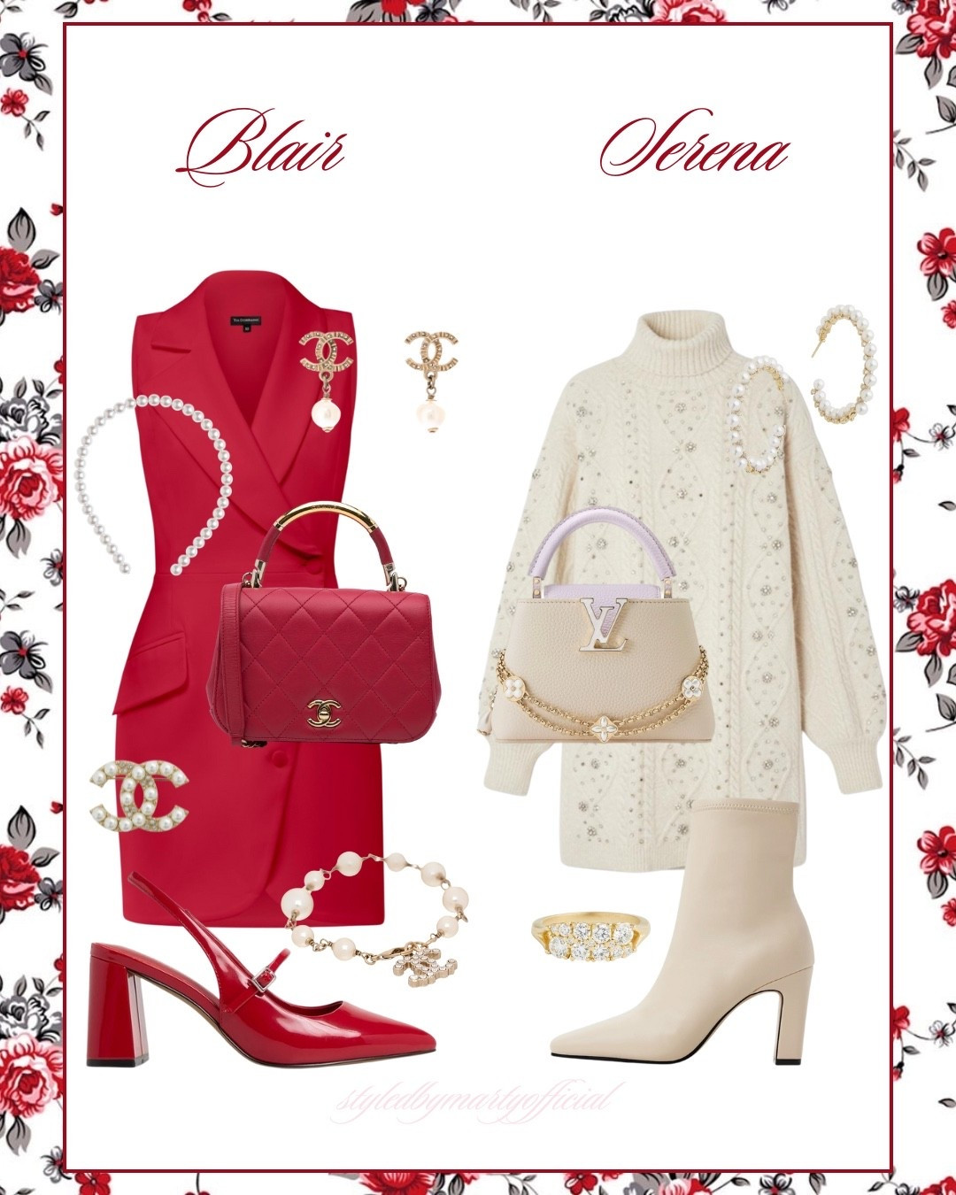 Blair or Serena? - Feminine Holiday Outfits Inspired by Your Favorite Upper East Side Duo🎄✨

Holiday Fashion, Feminine Style, feminine outfit, holiday dress, holiday party dress, Christmas style, Christmas Day outfit, preppy outfit, glam style, elegant outfit, elegant dress, party dress, Blair Waldorf style, inspired by Blair, Blair outfit, Serena va der Woodsen style, red mini dress, jumper dress, red pumps, pearl accessories 

#LTKootd #LTKSaleAlert #LTKHoliday