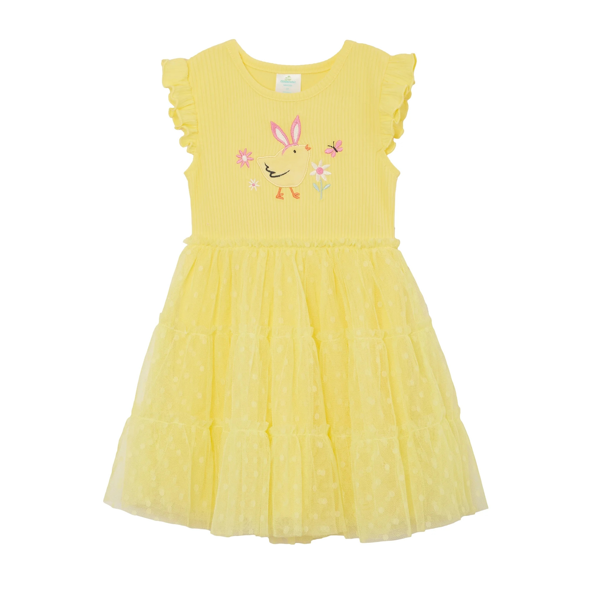 Way to Celebrate Toddler Girls Easter Tulle Tutu Dress, Sizes 12M-5T | Walmart (US)