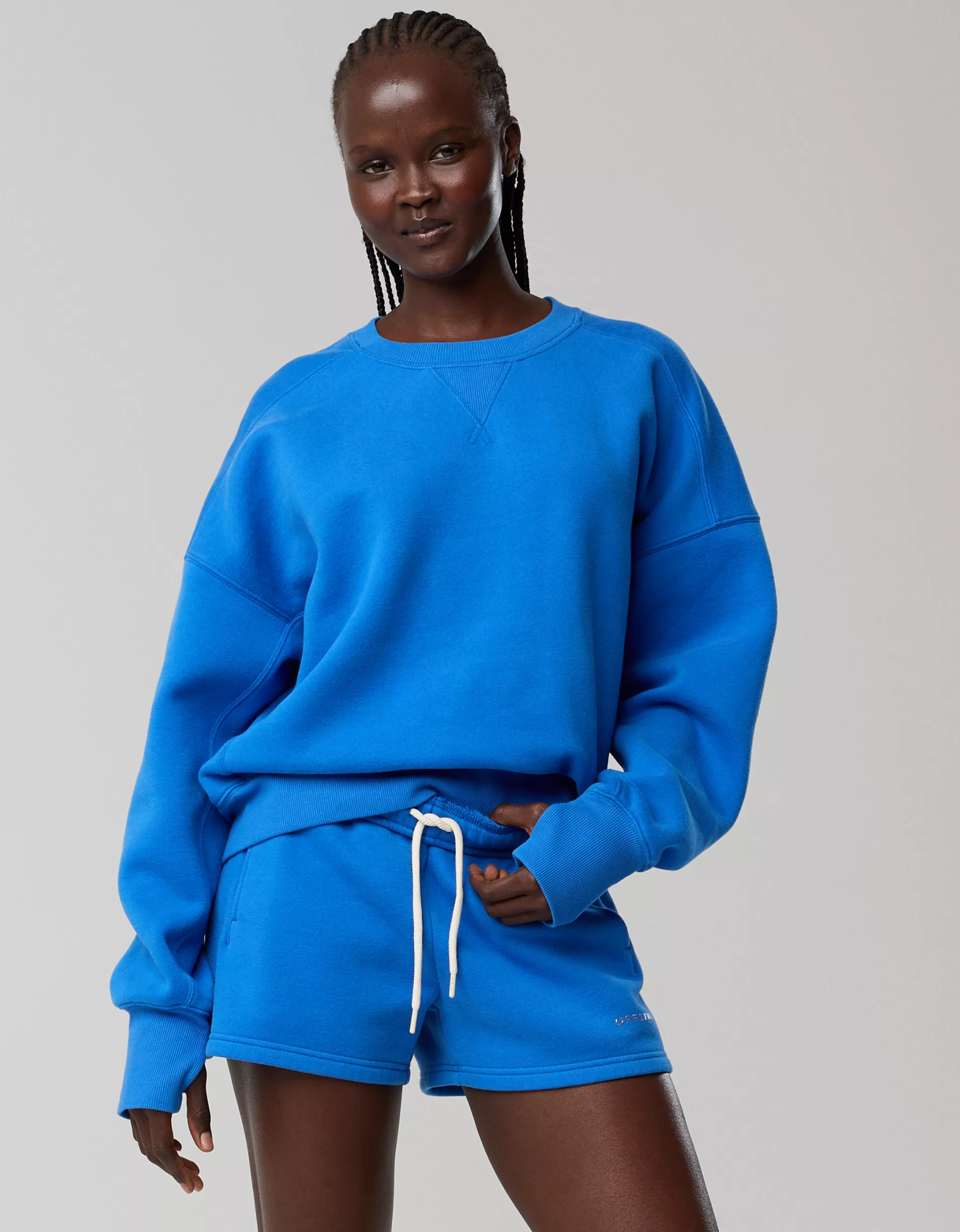 OFFLINE By Aerie Cloud Fleece Classic Crewneck Sweatshirt | Aerie