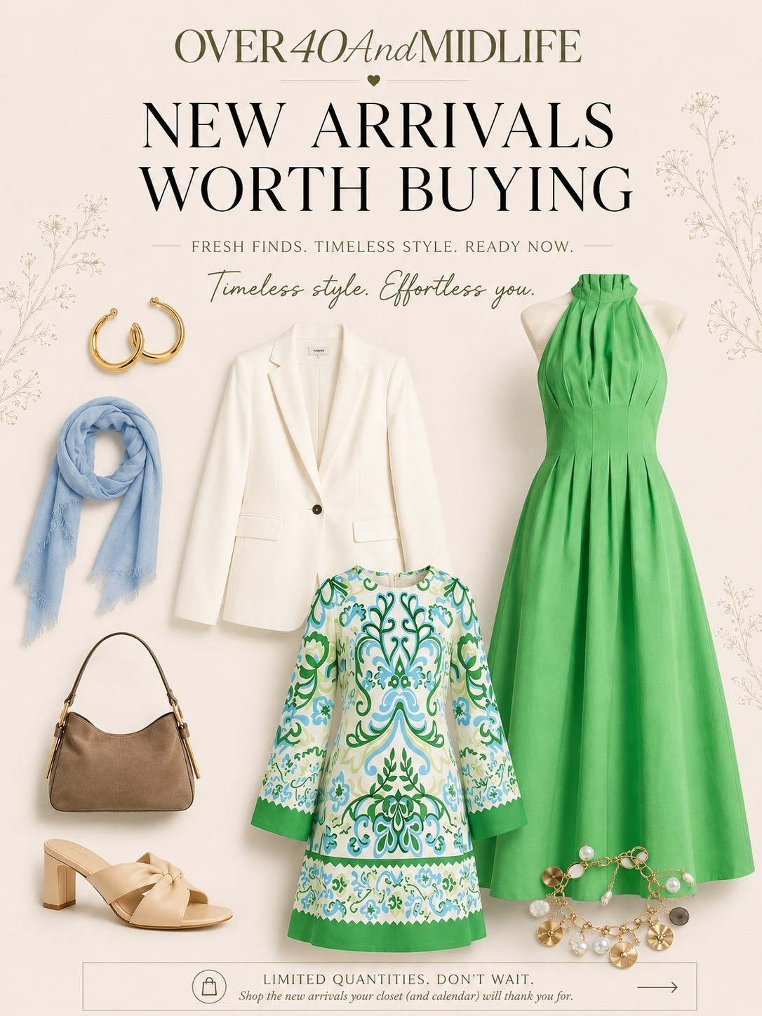 ✨Tap the bell, save and ❤️ for over 40 fashion, midlife style, midsize fashion and luxury looks for less. 

New arrivals that make getting dressed feel exciting again 🤍

These are the pieces that instantly elevate your closet without trying too hard:
✨ the statement green dress
✨ the polished white blazer
✨ the chic printed mini
✨ soft accessories that pull everything together

Effortless. Elevated. Timeless enough to wear on repeat.

If your closet has been feeling “off” lately… start here. 🤍

👑"Helping you look good, feel good!" - Lindsey Denver

#LTKOver40 #LTKMidsize #LTKPlusSize
