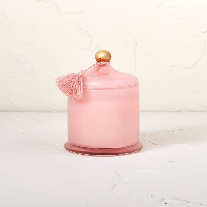 14oz Sandalwood &#38; Hyacinth Glass Lidded Candle Rose - Opalhouse&#8482; designed with Jungalow... | Target